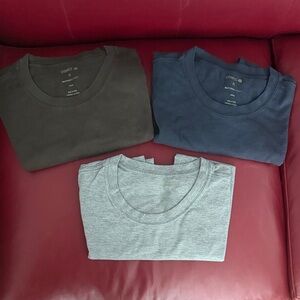 Stance Casual T-Shirt Trio in Brown, Navy, and Light Gray